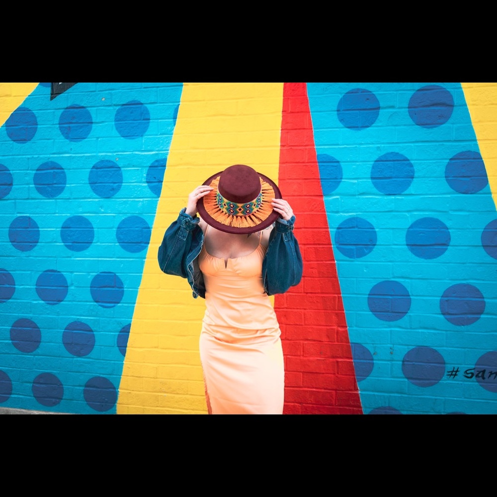 Sweet & sexy orange silk slip dress 🌼